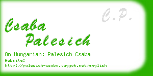 csaba palesich business card